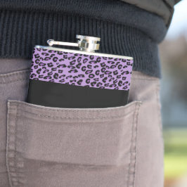 Leopardrucke, Zebra Print, Tierdruck, Lila Flachmann