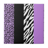 Leopardrucke, Zebra Print, Tierdruck, Lila Fliese (Vorderseite)
