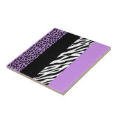 Leopardrucke, Zebra Print, Tierdruck, Lila Fliese (Seite)