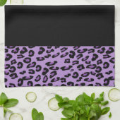 Leopardrucke, Zebra Print, Tierdruck, Lila Geschirrtuch (Gefaltet)