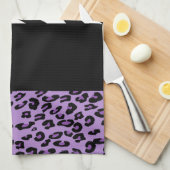 Leopardrucke, Zebra Print, Tierdruck, Lila Geschirrtuch (Viertel Falte)