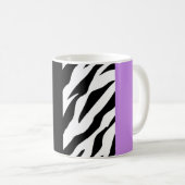 Leopardrucke, Zebra Print, Tierdruck, Lila Kaffeetasse (VorderseiteRechts)