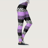 Leopardrucke, Zebra Print, Tierdruck, Lila Leggings (Rechts)
