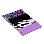 Leopardrucke, Zebra Print, Tierdruck, Lila Notizblock (Rechte Seite)