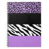 Leopardrucke, Zebra Print, Tierdruck, Lila Notizblock (Vorderseite)