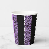 Leopardrucke, Zebra Print, Tierdruck, Lila Pappbecher (Rechts)