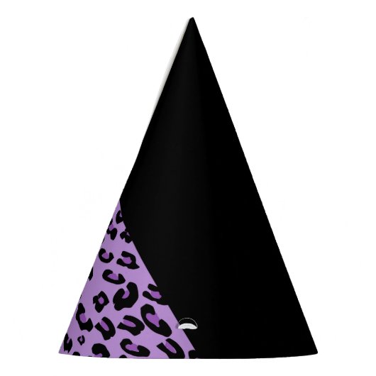 Leopardrucke, Zebra Print, Tierdruck, Lila Partyhütchen (Links)