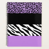 Leopardrucke, Zebra Print, Tierdruck, Lila Planer (Vorderseite)