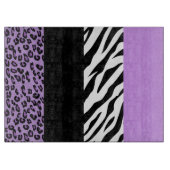 Leopardrucke, Zebra Print, Tierdruck, Lila Schneidebrett (Vorderseite)