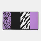 Leopardrucke, Zebra Print, Tierdruck, Lila Schreibtischunterlage (Vorderseite)