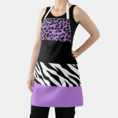 Leopardrucke, Zebra Print, Tierdruck, Lila Schürze (InSitu)