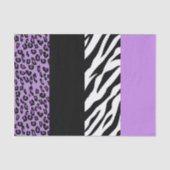 Leopardrucke, Zebra Print, Tierdruck, Lila Seidenpapier (Vorderseite)