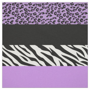 Leopardrucke, Zebra Print, Tierdruck, Lila Stoff