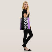 Leopardrucke, Zebra Print, Tierdruck, Lila Tasche (Am Model)