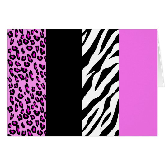 Leopardrucke, Zebra Print, Tierdruck, Rosa (Vorderseite (Horizontal))