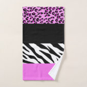 Leopardrucke, Zebra Print, Tierdruck, Rosa Badhandtuch Set (Handtuch)