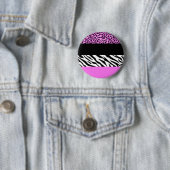 Leopardrucke, Zebra Print, Tierdruck, Rosa Button (Beispiel)