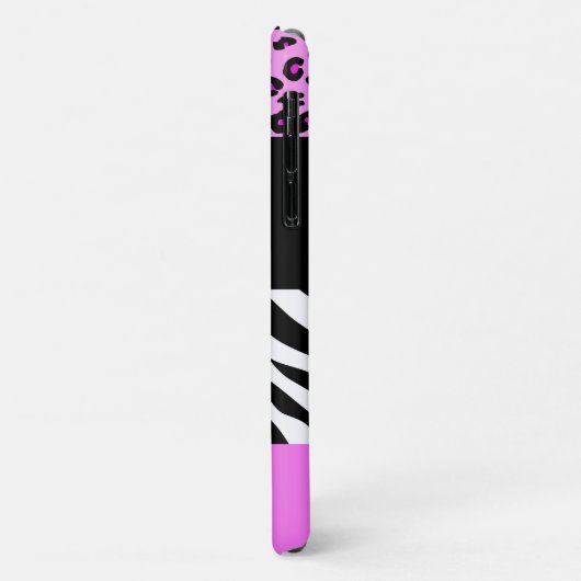 Leopardrucke, Zebra Print, Tierdruck, Rosa Case-Mate iPhone Hülle (Hinten/Links)