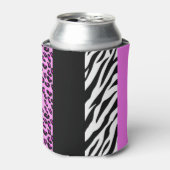 Leopardrucke, Zebra Print, Tierdruck, Rosa Dosenkühler (Kanne Vorderseite)