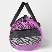 Leopardrucke, Zebra Print, Tierdruck, Rosa Duffle Bag (Rechts)