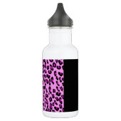Leopardrucke, Zebra Print, Tierdruck, Rosa Edelstahlflasche (Links)