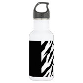 Leopardrucke, Zebra Print, Tierdruck, Rosa Edelstahlflasche (Vorderseite)