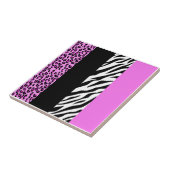 Leopardrucke, Zebra Print, Tierdruck, Rosa Fliese (Seite)