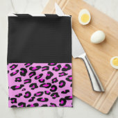 Leopardrucke, Zebra Print, Tierdruck, Rosa Geschirrtuch (Viertel Falte)
