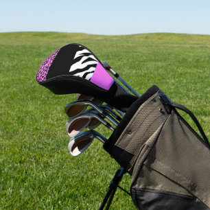 Leopardrucke, Zebra Print, Tierdruck, Rosa Golf Headcover