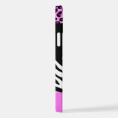 Leopardrucke, Zebra Print, Tierdruck, Rosa iPhone Hülle (Rechte Seite)