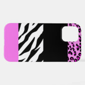 Leopardrucke, Zebra Print, Tierdruck, Rosa iPhone Hülle (Rückseite (Horizontal))