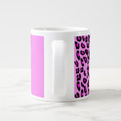 Leopardrucke, Zebra Print, Tierdruck, Rosa Jumbo-Tasse (Rückseite)