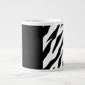 Leopardrucke, Zebra Print, Tierdruck, Rosa Jumbo-Tasse (Vorderseite)
