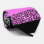 Leopardrucke, Zebra Print, Tierdruck, Rosa Krawatte (Gerollt)