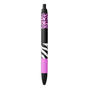Leopardrucke, Zebra Print, Tierdruck, Rosa Kugelschreiber
