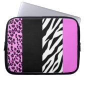 Leopardrucke, Zebra Print, Tierdruck, Rosa Laptopschutzhülle (Vorderseite)
