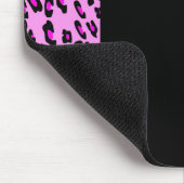 Leopardrucke, Zebra Print, Tierdruck, Rosa Mousepad (Ecke)