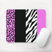 Leopardrucke, Zebra Print, Tierdruck, Rosa Mousepad (Mit Mouse)