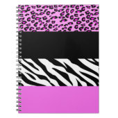 Leopardrucke, Zebra Print, Tierdruck, Rosa Notizblock (Vorderseite)