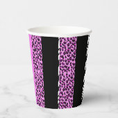 Leopardrucke, Zebra Print, Tierdruck, Rosa Pappbecher (Rechts)