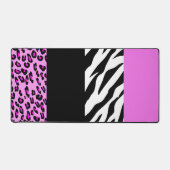 Leopardrucke, Zebra Print, Tierdruck, Rosa Schreibtischunterlage (Vorderseite)