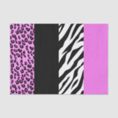 Leopardrucke, Zebra Print, Tierdruck, Rosa Seidenpapier (Vorderseite)