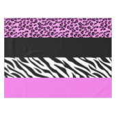 Leopardrucke, Zebra Print, Tierdruck, Rosa Tischdecke (Vorderseite (Horizontal))