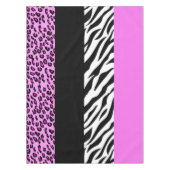 Leopardrucke, Zebra Print, Tierdruck, Rosa Tischdecke (Vorderseite)