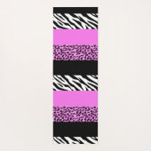 Leopardrucke, Zebra Print, Tierdruck, Rosa Yogamatte (Rückseite)