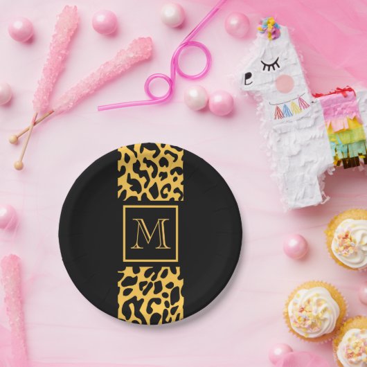 Leopardruckmuster Pappteller (Party)