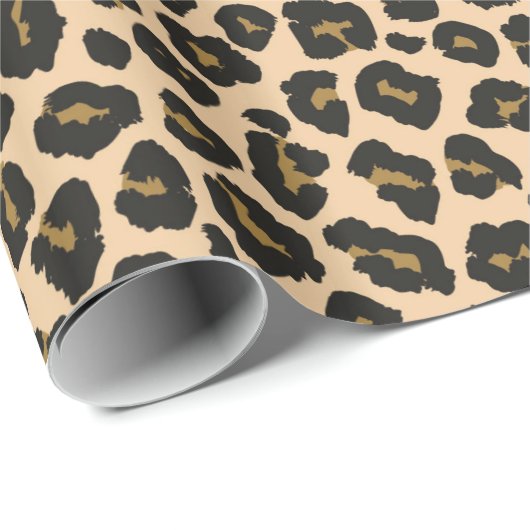 Leopardruckpapier Geschenkpapier (Rolleneckpunkt)