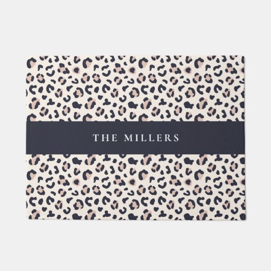 Leopardruckpink Fußmatte (Vorderseite)