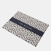 Leopardruckpink Fußmatte (Schrägansicht)