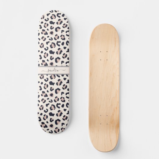 Leopardruckpink Skateboard (Vorderseite)